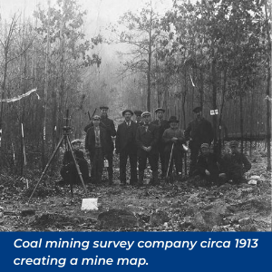 Creating a mine map in 1913