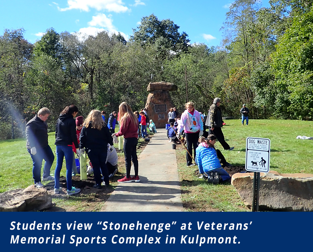 Students view "Stonehenge"