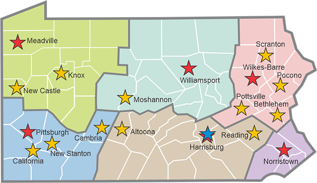 DEP Office Locations Map