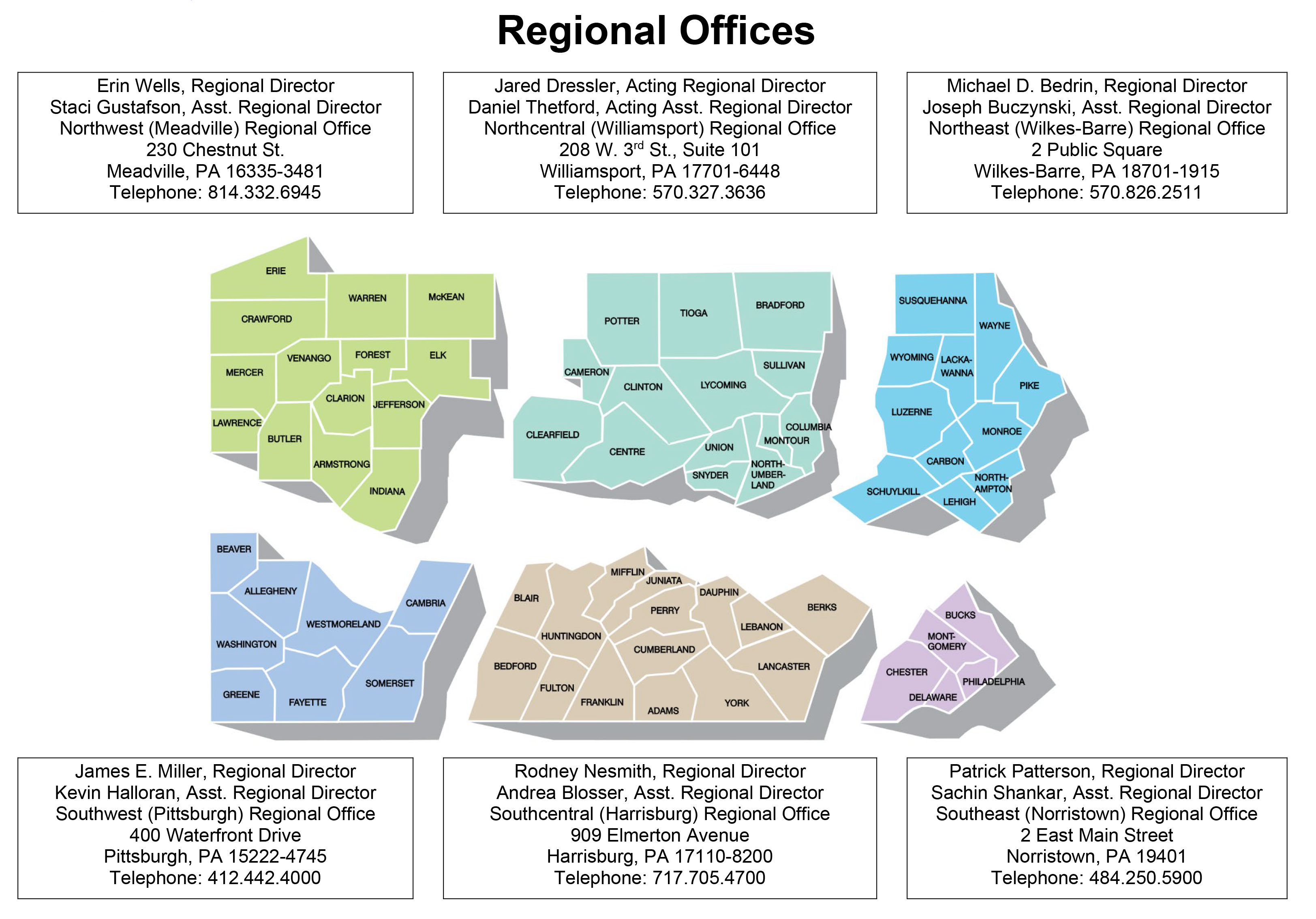 DEP Regions Map