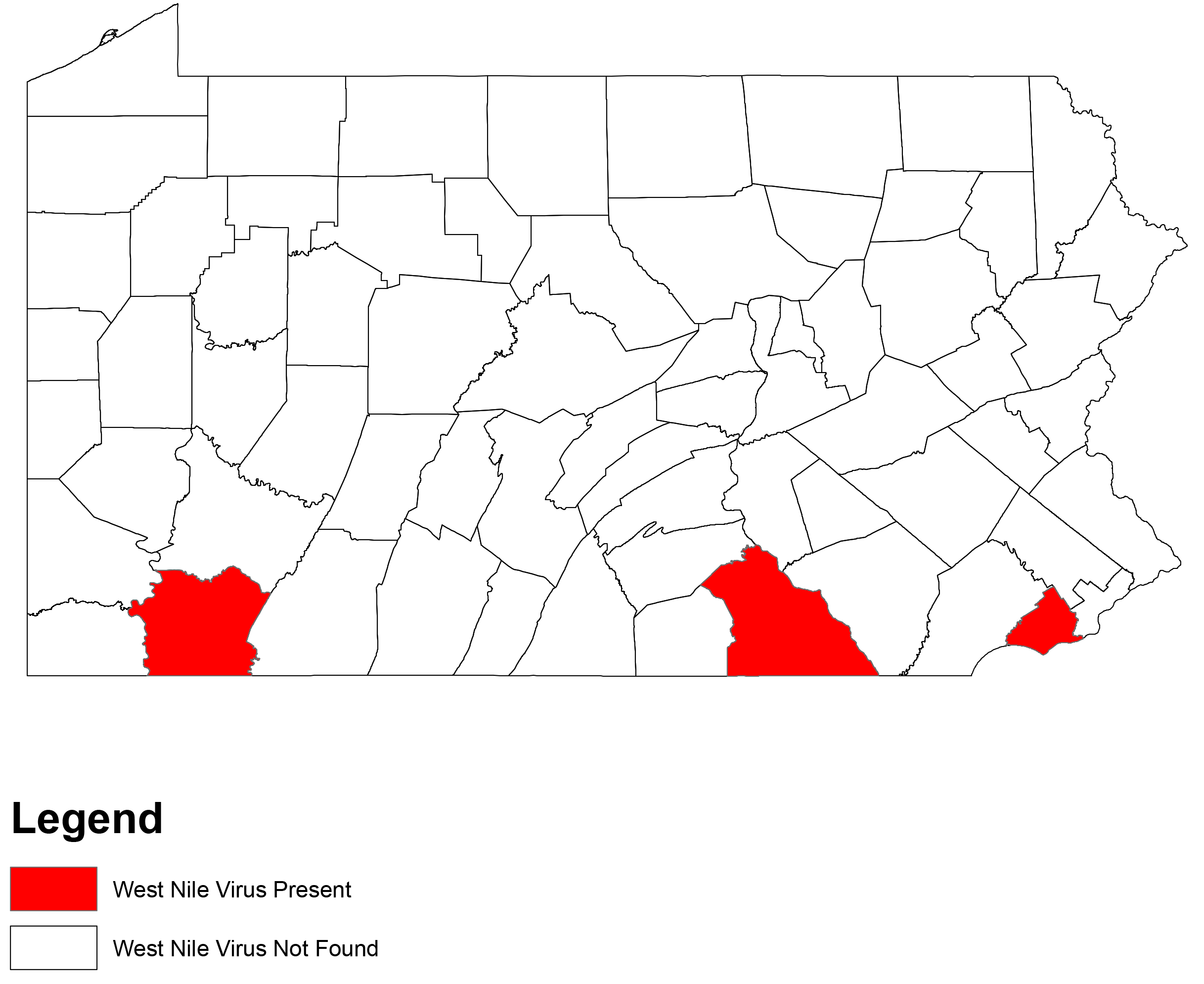 Map shows positive counties in red.