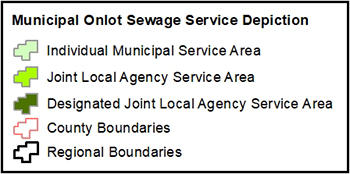 Municipal Onlot Service Areas Map Legend January 2021