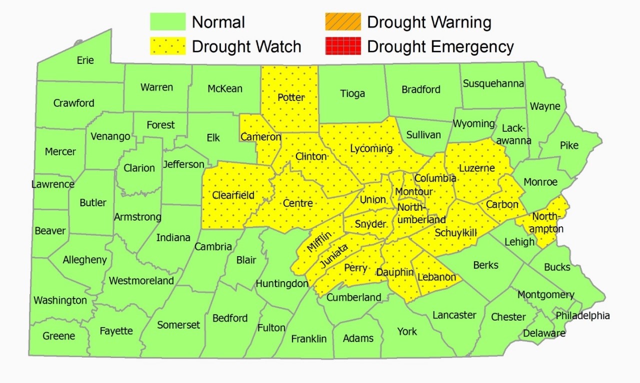 County Drought Status Map