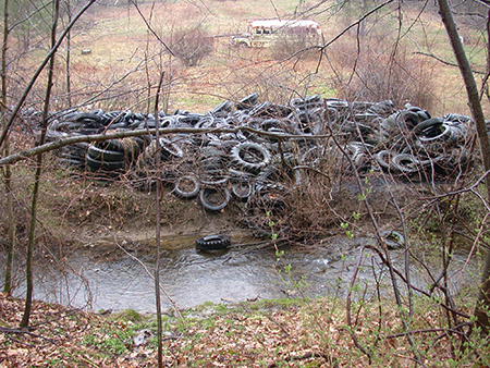 Tires illegally dumped in Pennsylvania
