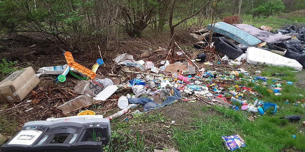 Illegal dumpsite in Pennsylvania