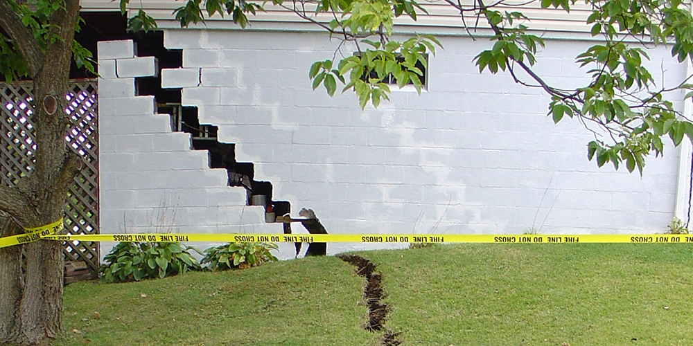 Mine subsidence damage to a home in PA