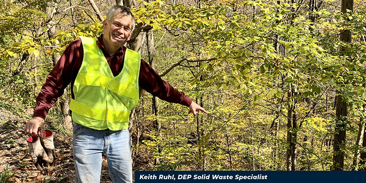 Keith Ruhl wearing a yellow safety vest