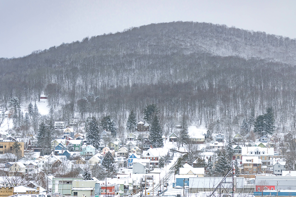 A Pennsylvania town in the snow