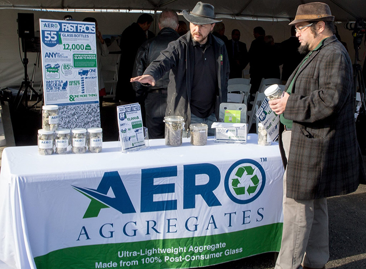 AeroAggregates booth at a DEP event